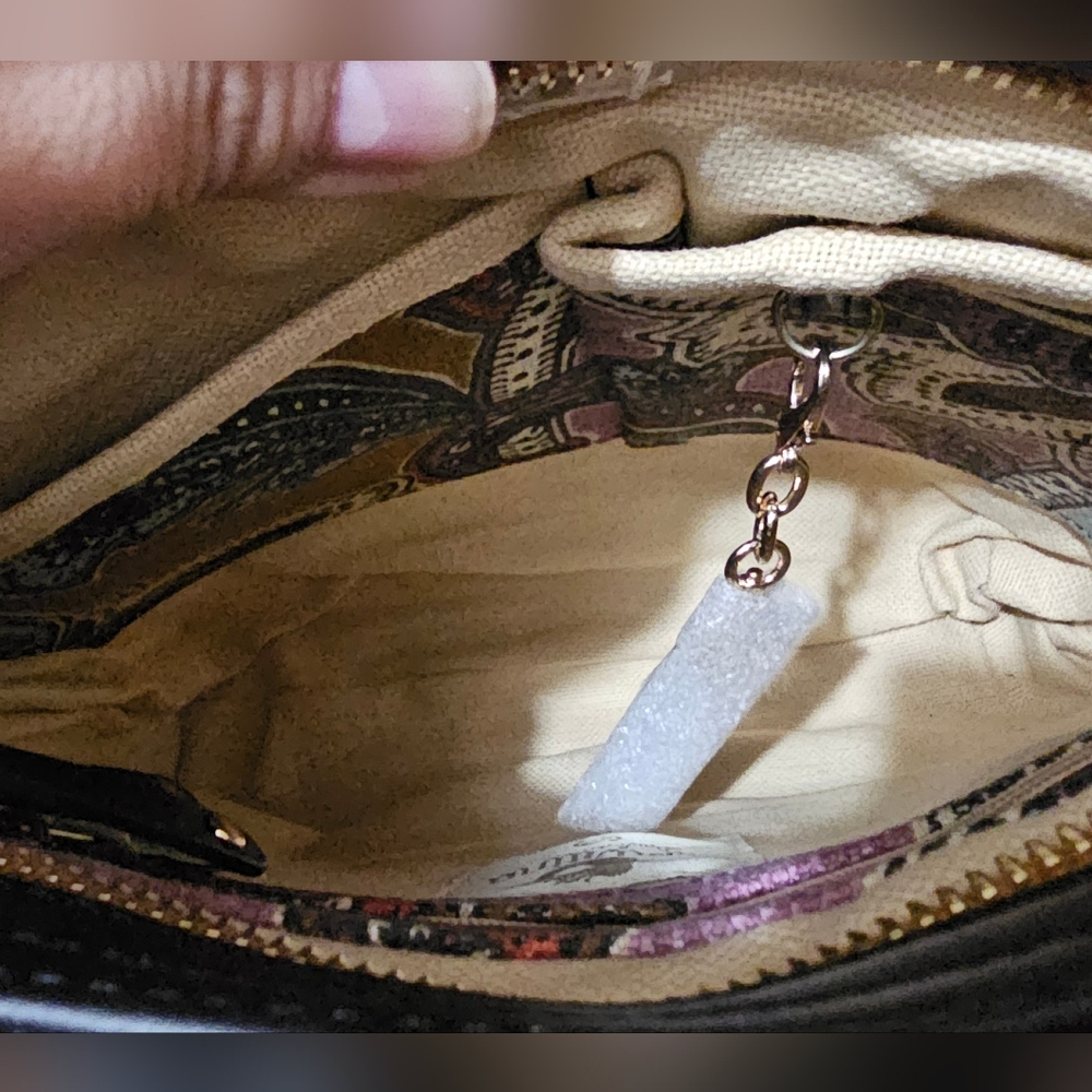 Spartina 449 Cora Hipster Crossbody Multicolored Linen & Black Leather NWOT - Picture 14 of 16